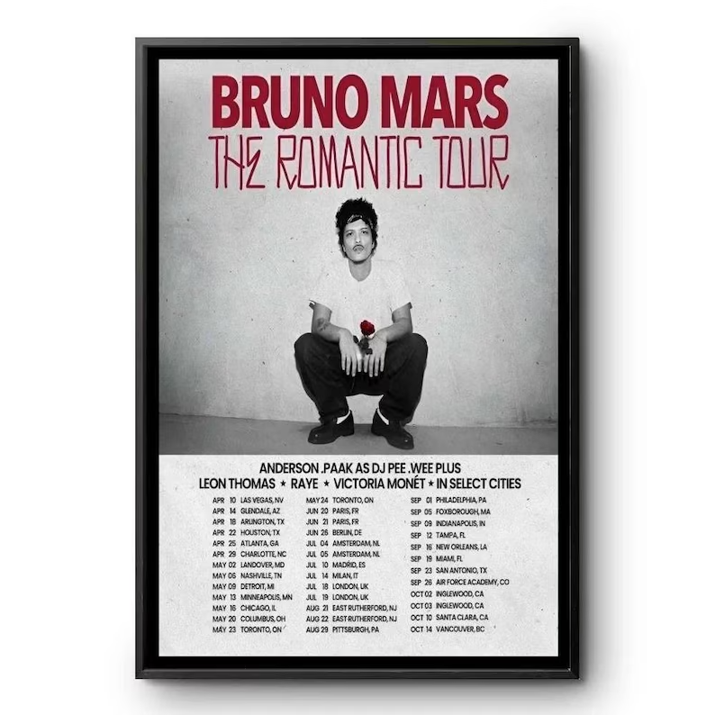 Bruno Mars 2026 β The Romantic Tour