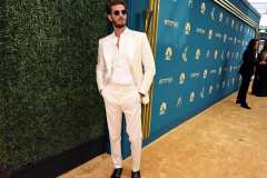 Andrew Garfield, wearing Zegna, was one of several male stars to opt for an all-white suit. Credit: Dan Steinberg/Invision/AP