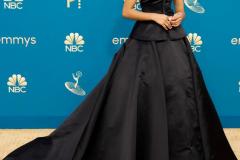 Zendaya, serving Hollywood glamour in a black strapless Valentino gown