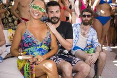 MIAMI BEACH, FLORIDA - JULY 13: Designer Camilla and Executive Director and Founder of Art Hearts Fashion, Erik Rosete, attend the second model casting for Miami Swim Powered by Art Hearts Fashion on July 13, 2022 in Miami Beach, Florida. (Photo by Arun Nevader/Getty Images for Art Hearts)